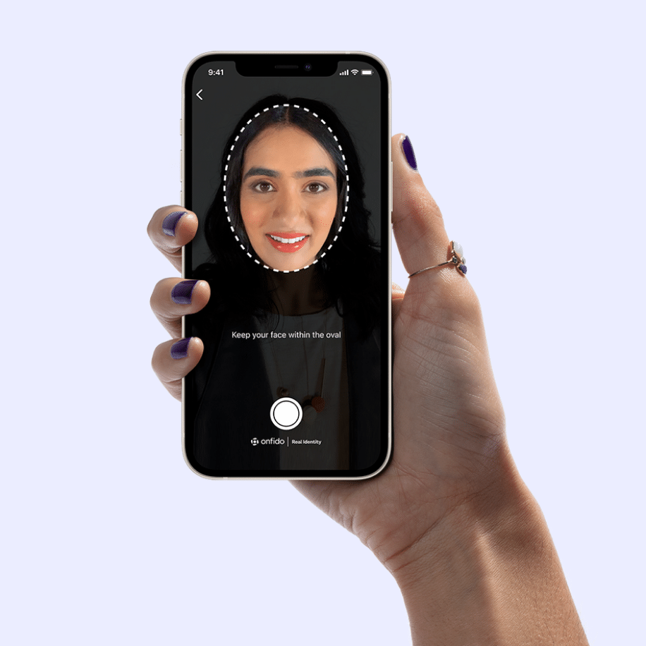 phone with a face scan