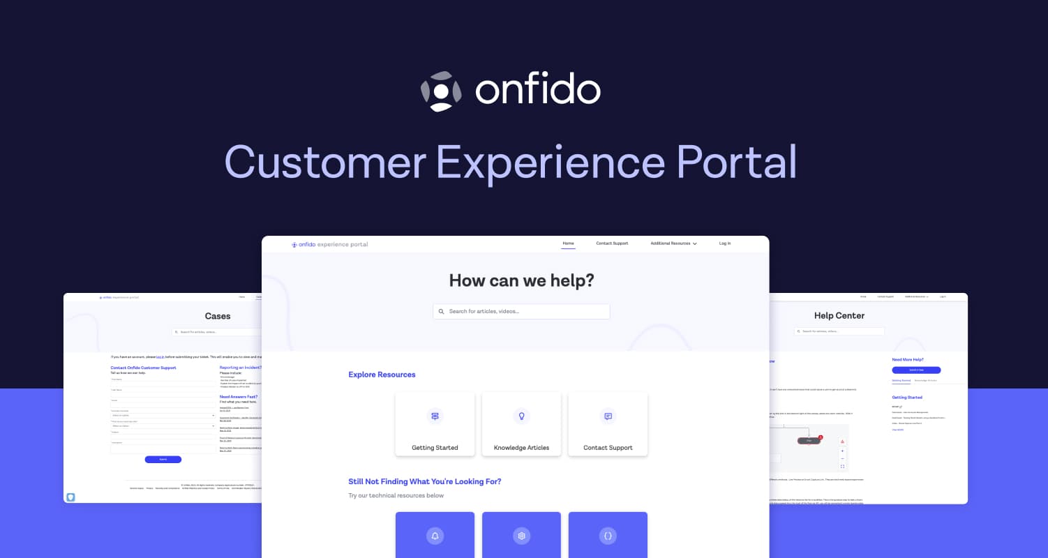 Customer Experience Portal header